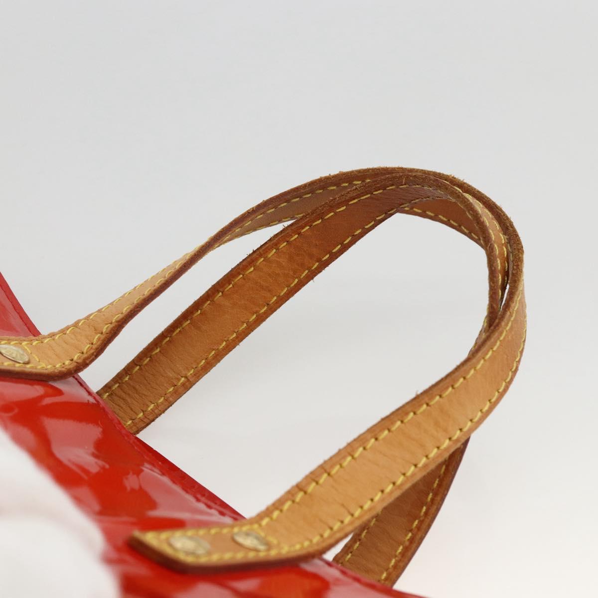 LOUIS VUITTON Monogram Vernis Reade PM Hand Bag Red Rouge M91088 LV Auth ep13664