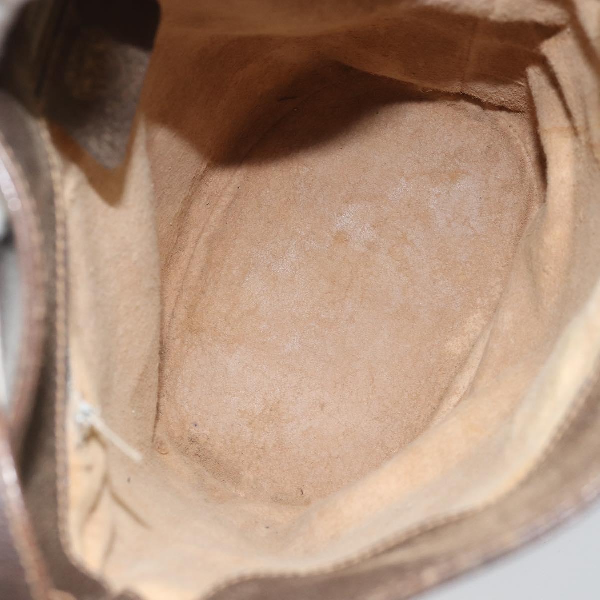 GUCCI GG Supreme Shoulder Bag PVC Beige Gold Auth ep13670