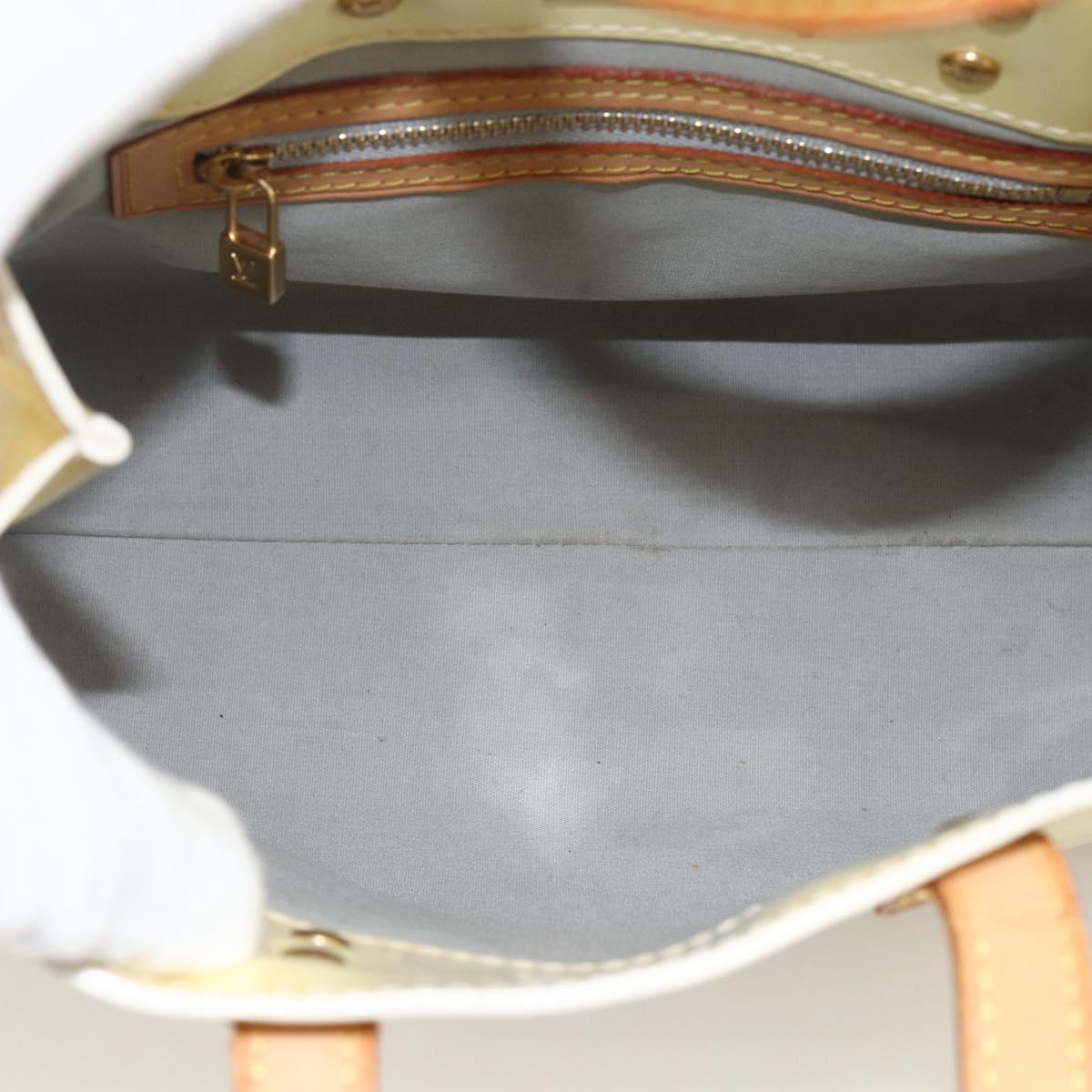 LOUIS VUITTON Monogram Vernis Reade PM Hand Bag Perle M91336 LV Auth ep13671