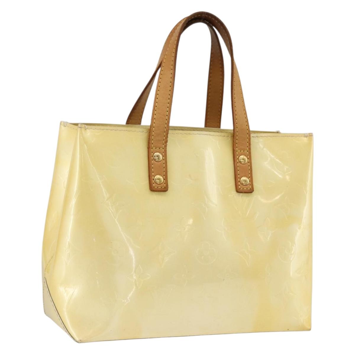 LOUIS VUITTON Monogram Vernis Reade PM Hand Bag Perle M91336 LV Auth ep13671