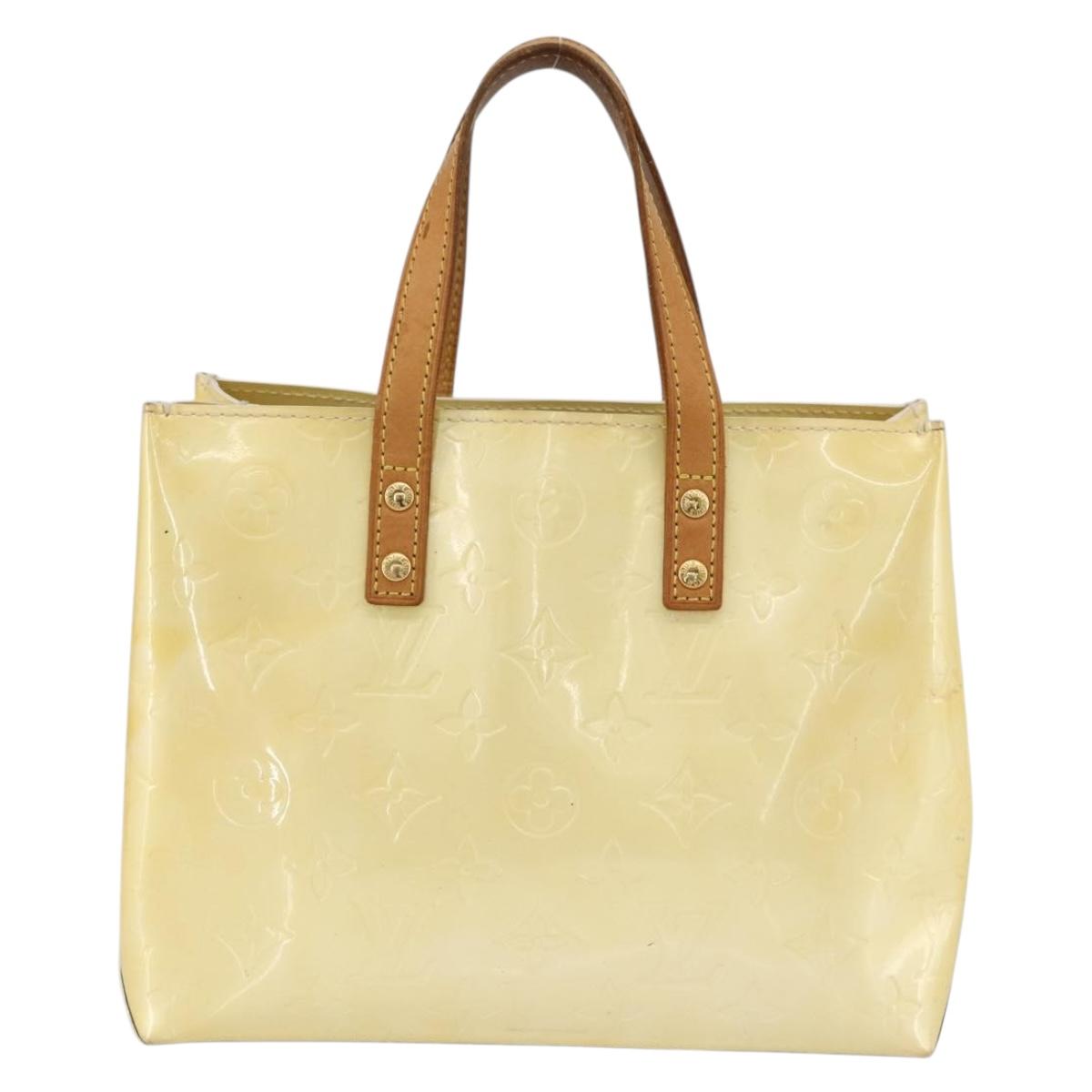 LOUIS VUITTON Monogram Vernis Reade PM Hand Bag Perle M91336 LV Auth ep13671
