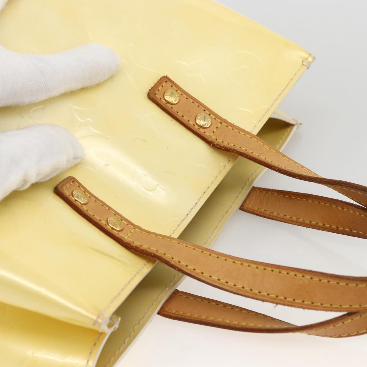LOUIS VUITTON Monogram Vernis Reade PM Hand Bag Perle M91336 LV Auth ep13671
