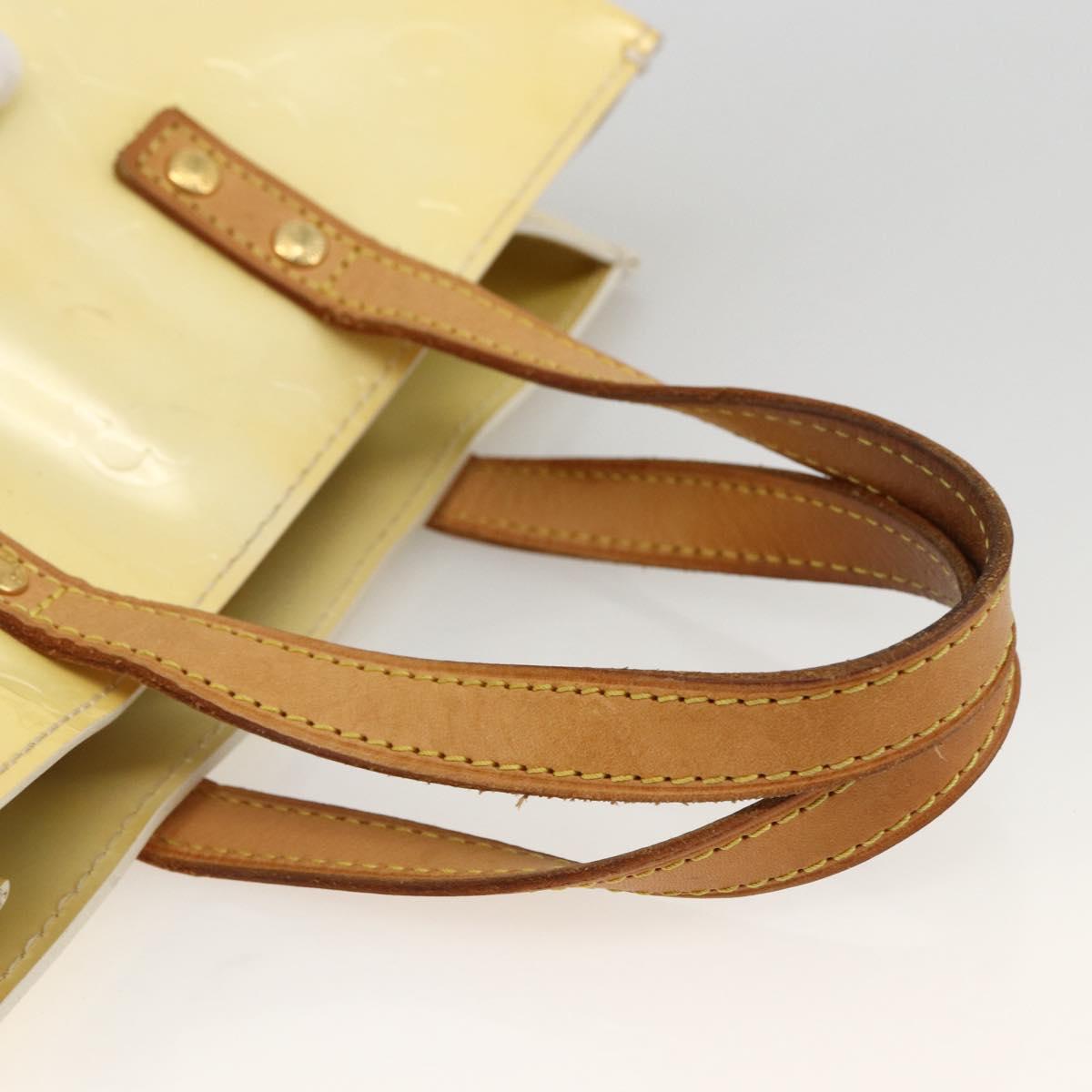 LOUIS VUITTON Monogram Vernis Reade PM Hand Bag Perle M91336 LV Auth ep13671