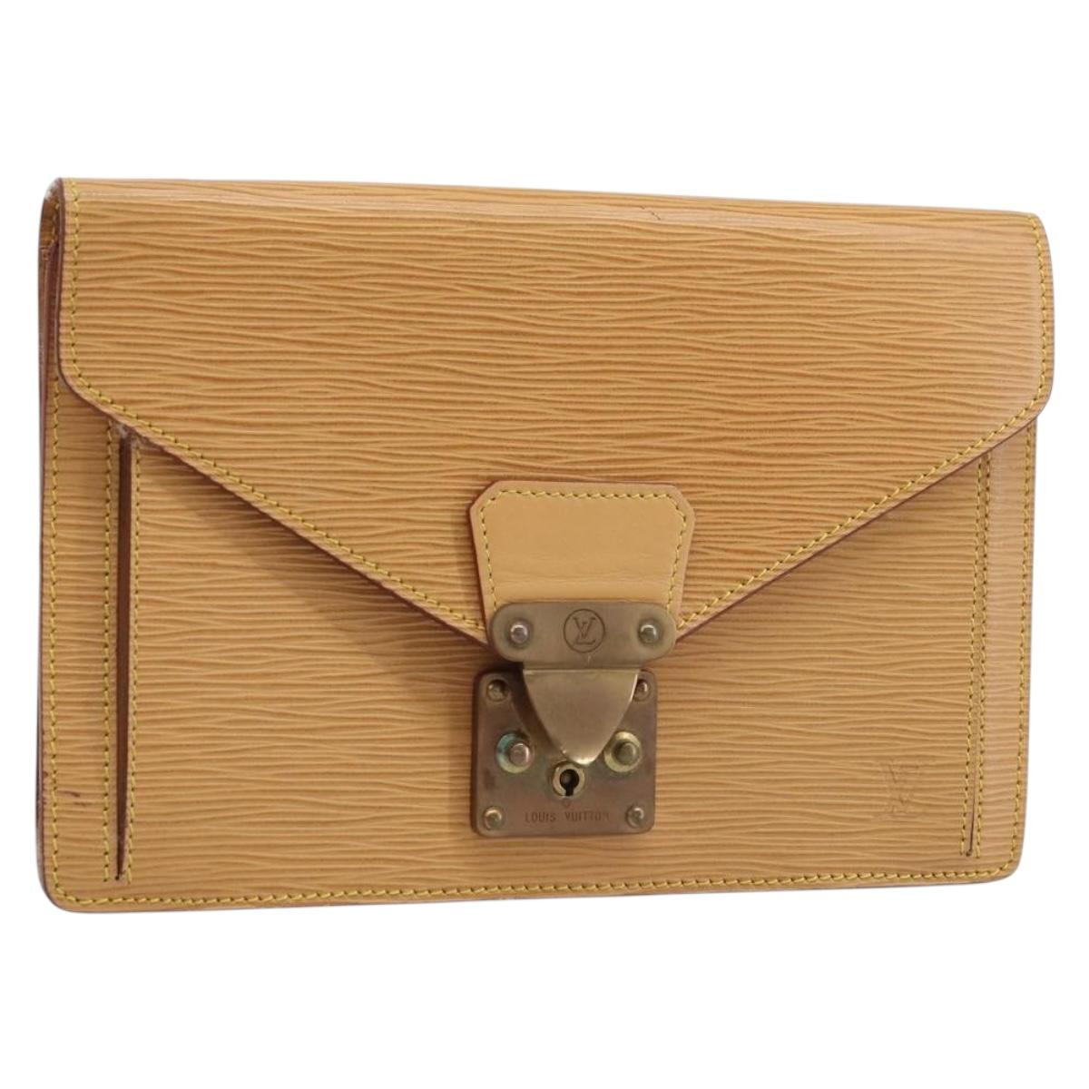 LOUIS VUITTON Epi Serie Dragonne Hand Bag Beige LV Auth ep13677