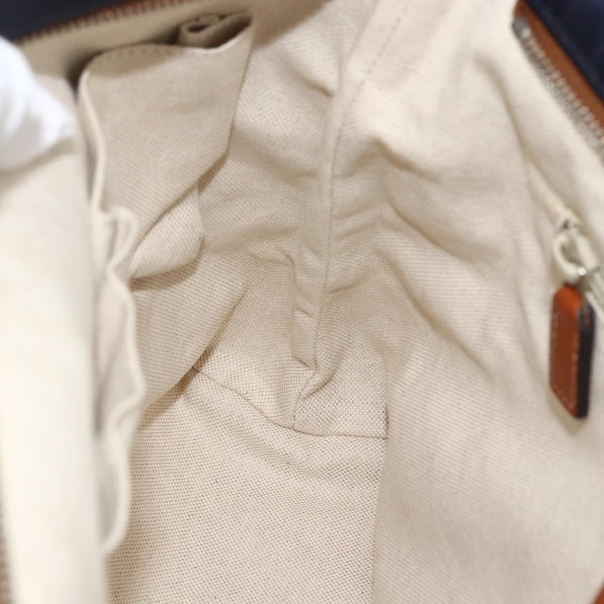 GUCCI GG Canvas Shoulder Bag Nylon Navy Silver 314529 Auth ep13678