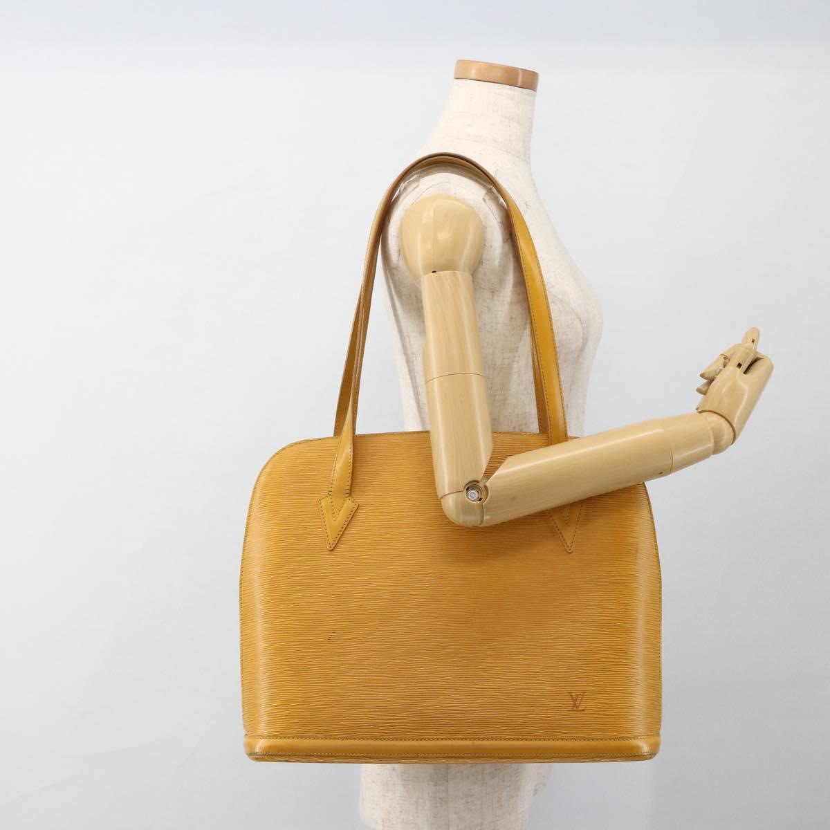 LOUIS VUITTON Epi Lussac Shoulder Bag Yellow M52289 LV Auth ep13684