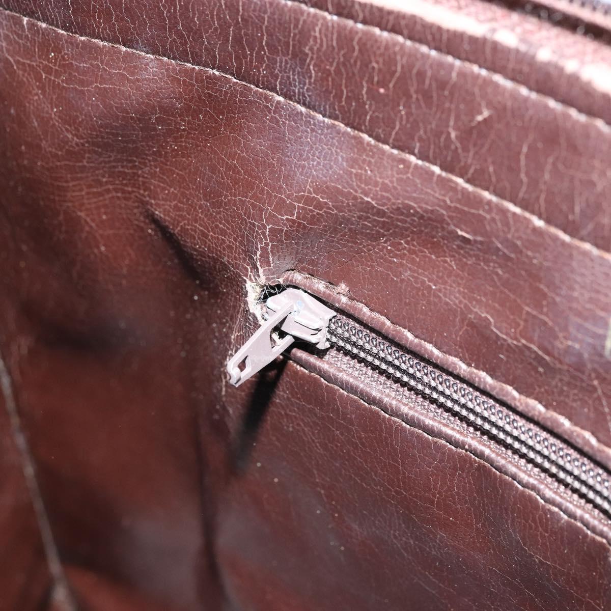 FENDI Zucca Canvas Hand Bag Black Brown Auth ep13687