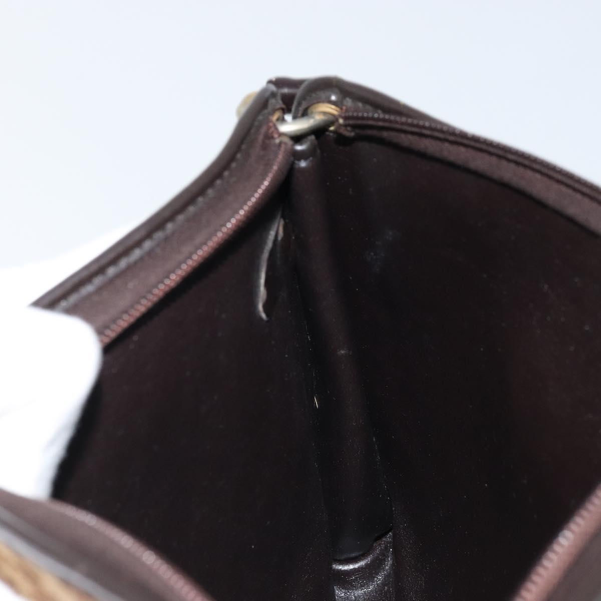 Christian Dior Trotter Canvas Shoulder Bag Beige Gold Auth ep13688A