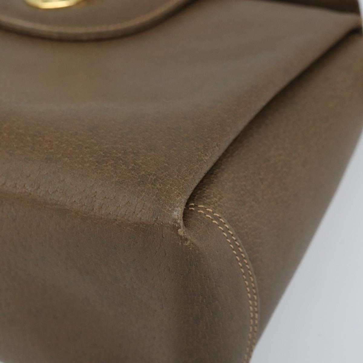 GUCCI Hand Bag Leather Beige Gold 000 406 1080 Auth ep13691
