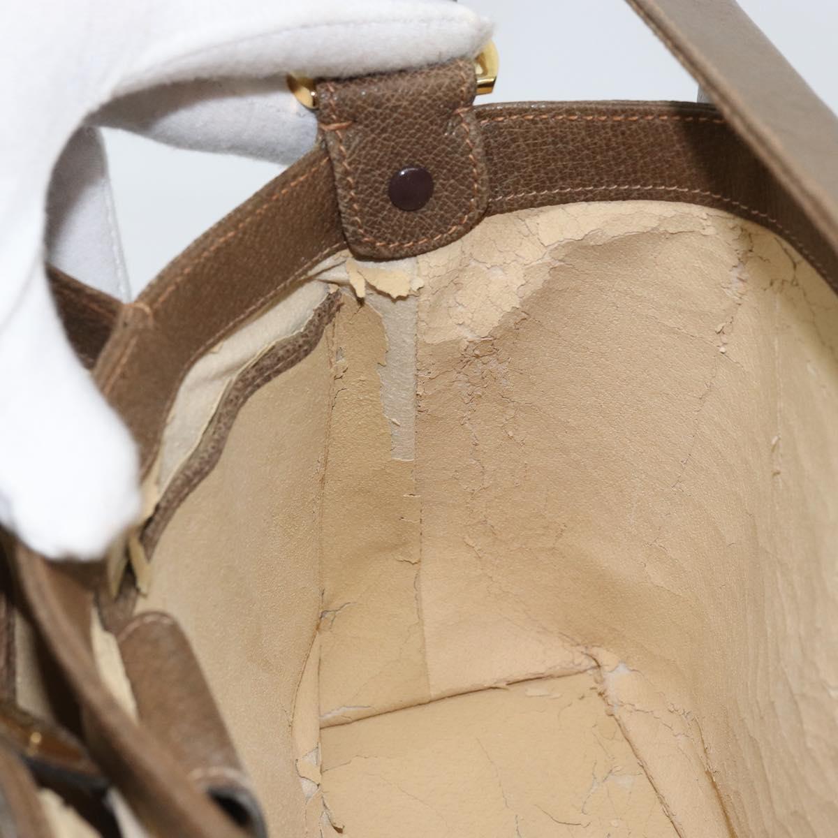 GUCCI Hand Bag Leather Beige Gold 000 406 1080 Auth ep13691