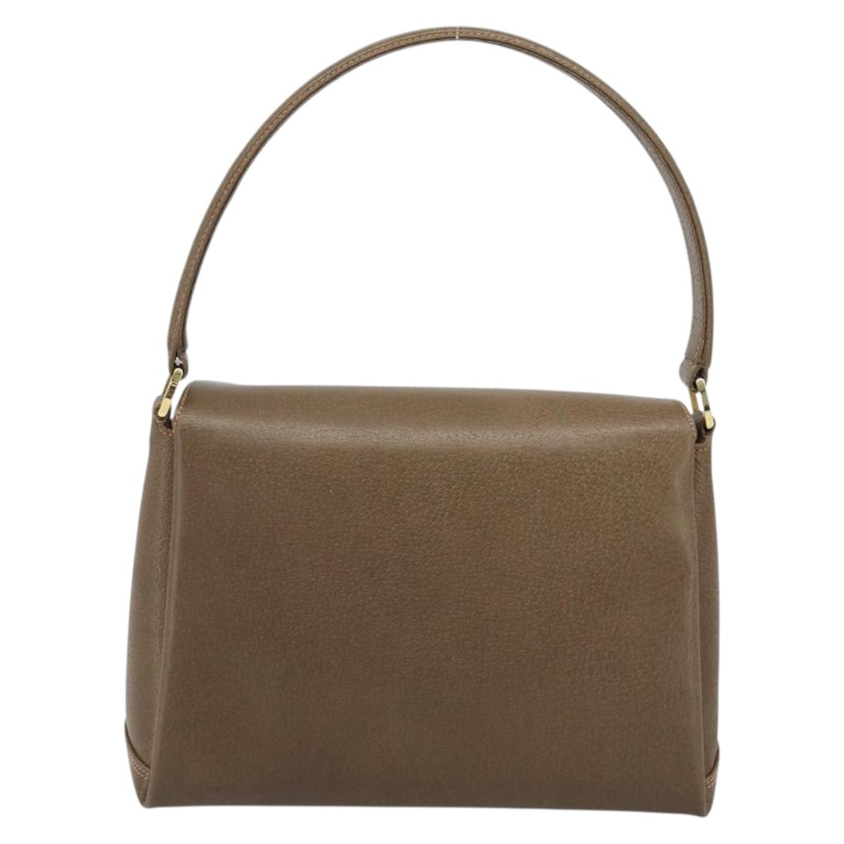 GUCCI Hand Bag Leather Beige Gold 000 406 1080 Auth ep13691