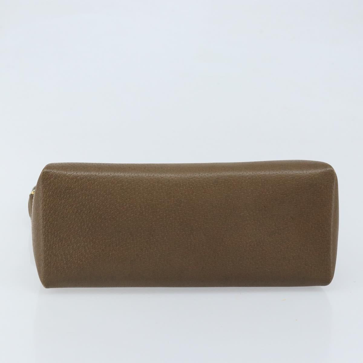 GUCCI Hand Bag Leather Beige Gold 000 406 1080 Auth ep13691
