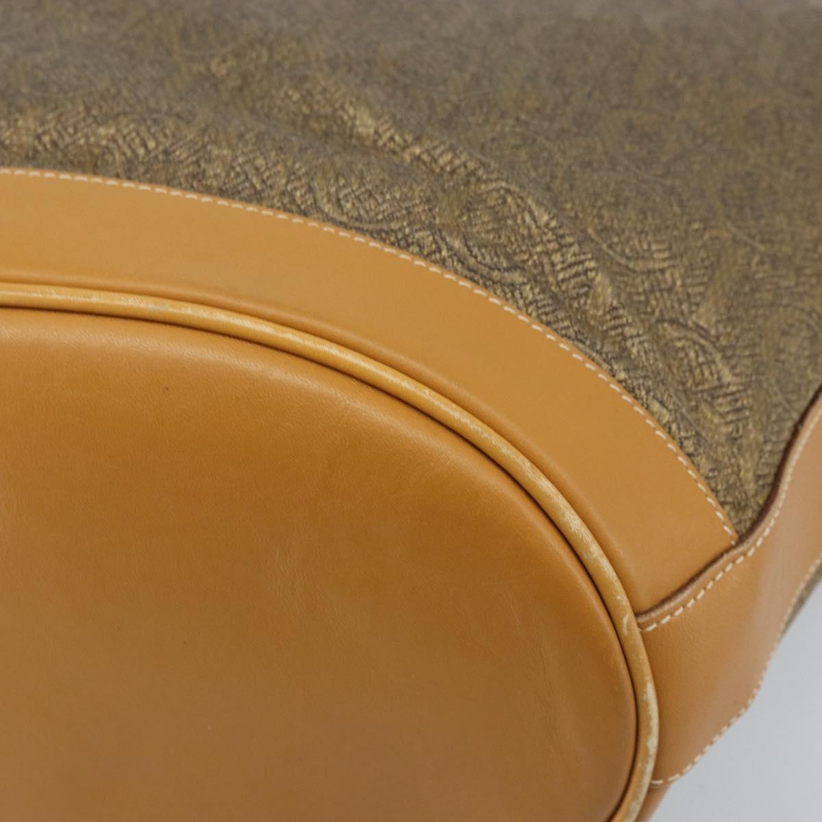GUCCI Tote Bag PVC Canvas Beige Gold Auth ep13692