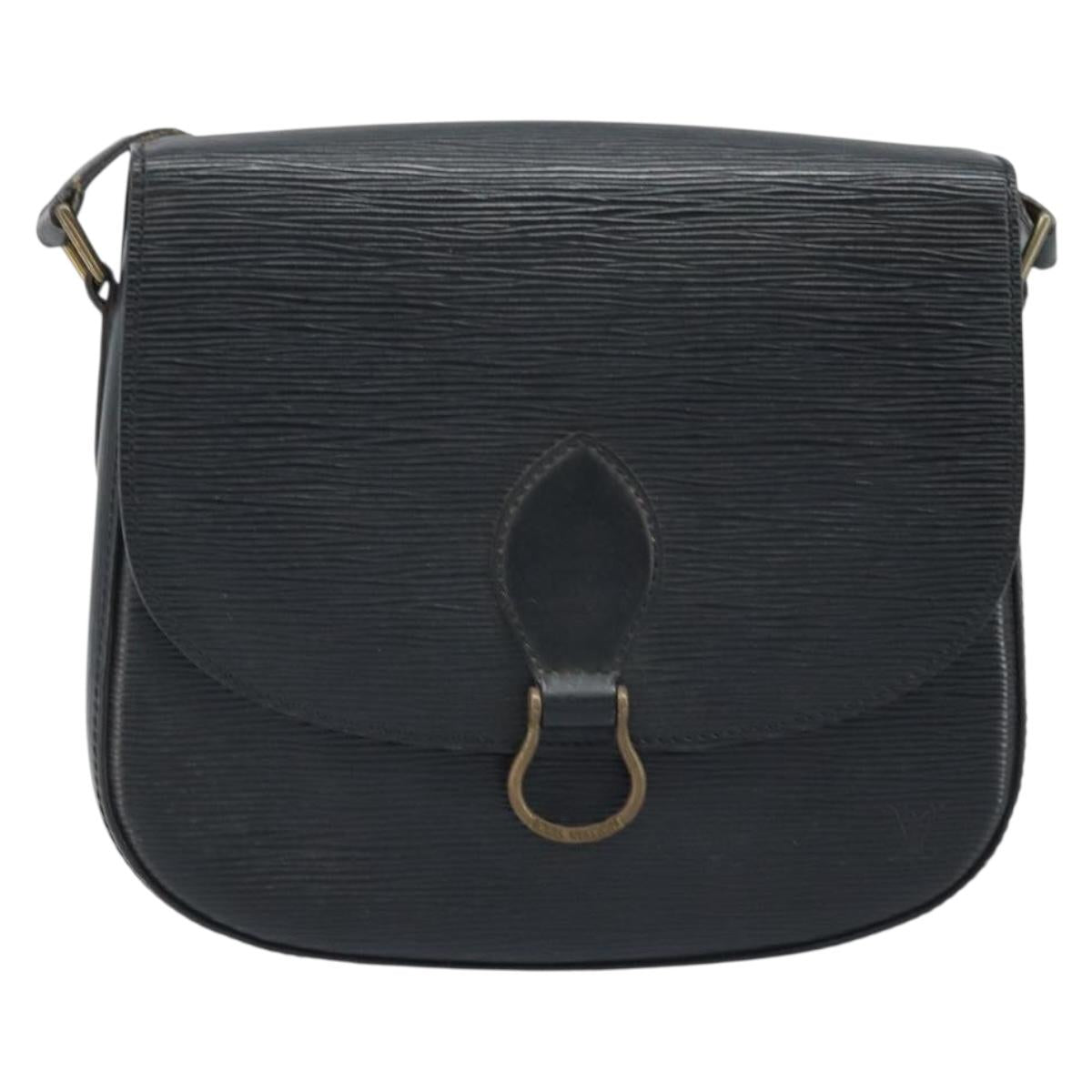 LOUIS VUITTON Epi Saint Cloud GM Shoulder Bag Black Noir M52192 LV Auth ep13697