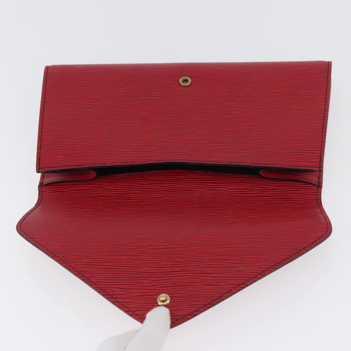 LOUIS VUITTON Epi Art Deco Clutch Bag Red M52637 LV Auth ep13698