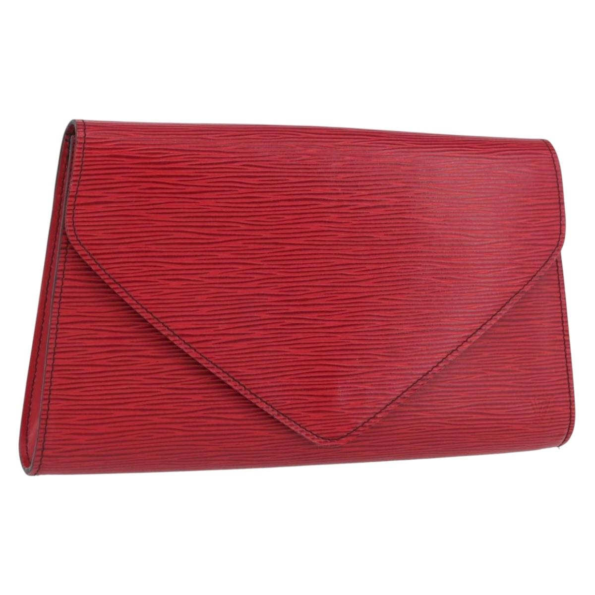 LOUIS VUITTON Epi Art Deco Clutch Bag Red M52637 LV Auth ep13698