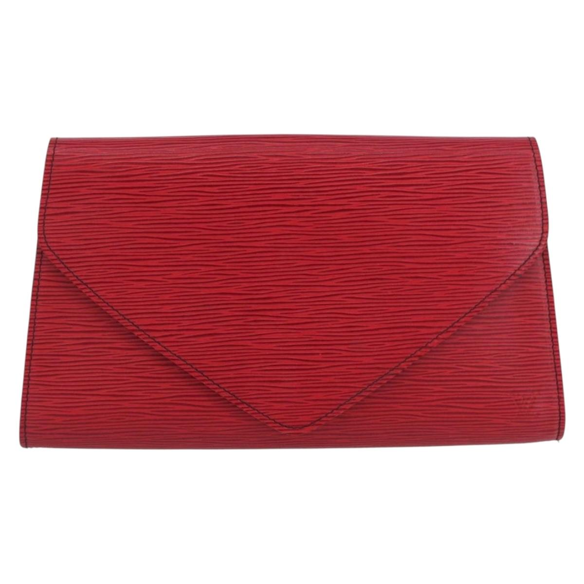 LOUIS VUITTON Epi Art Deco Clutch Bag Red M52637 LV Auth ep13698