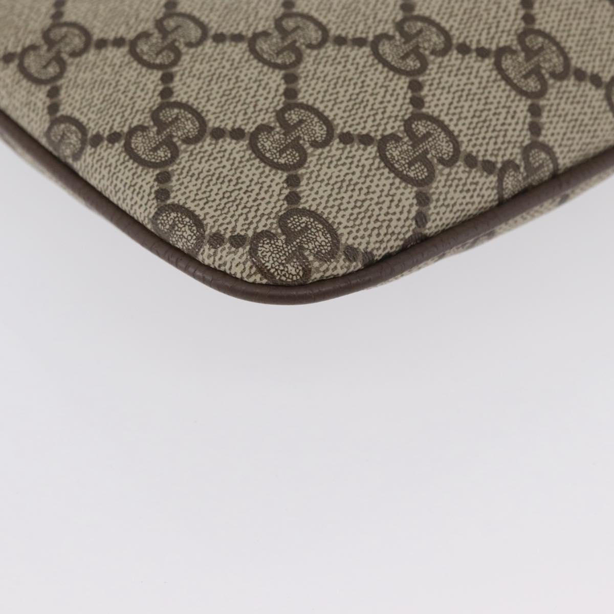 GUCCI GG Supreme Web Sherry Line Bag PVC Beige Gold 904 02 047 Auth ep13699