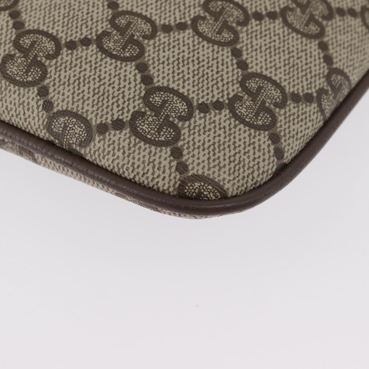 GUCCI GG Supreme Web Sherry Line Bag PVC Beige Gold 904 02 047 Auth ep13699