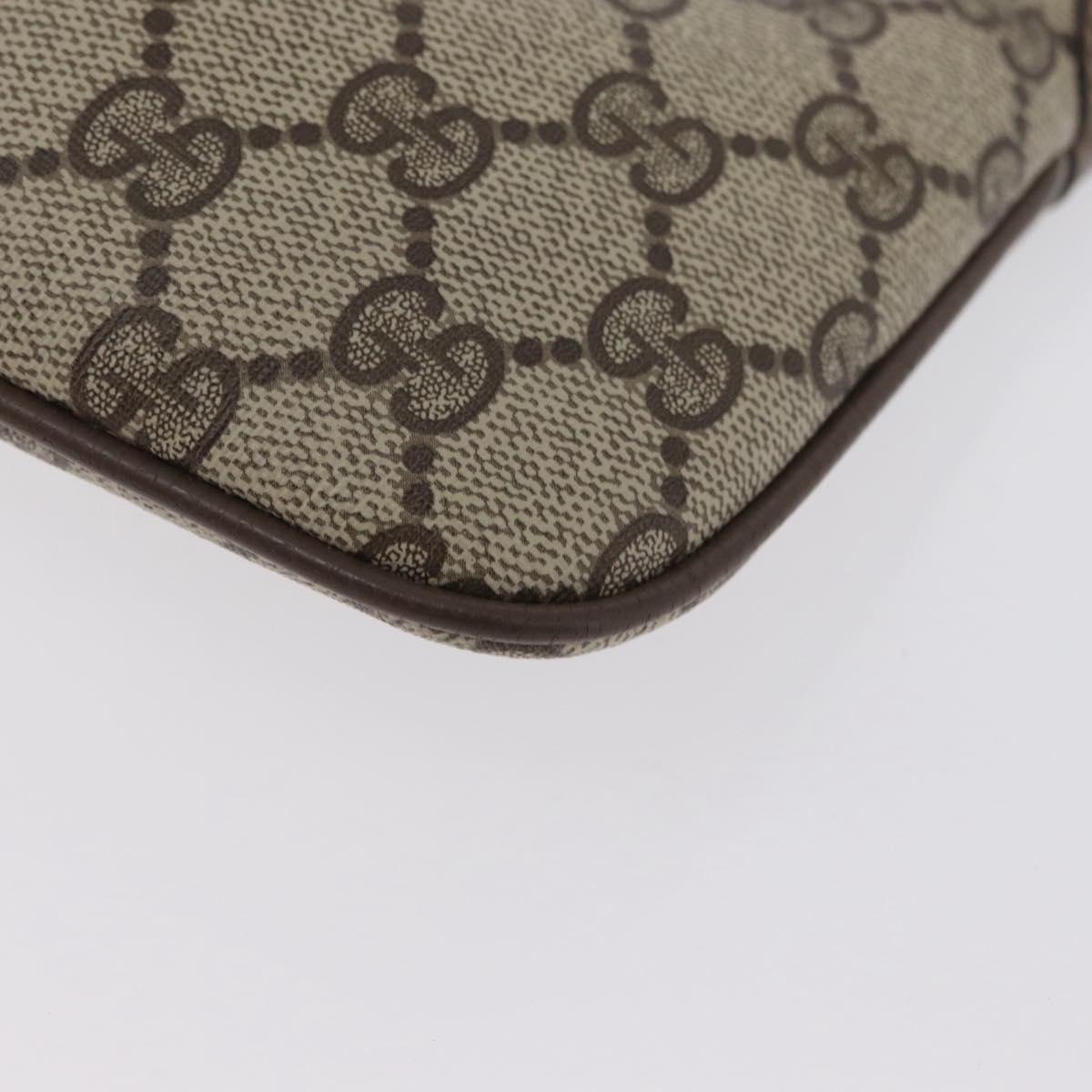 GUCCI GG Supreme Web Sherry Line Bag PVC Beige Gold 904 02 047 Auth ep13699
