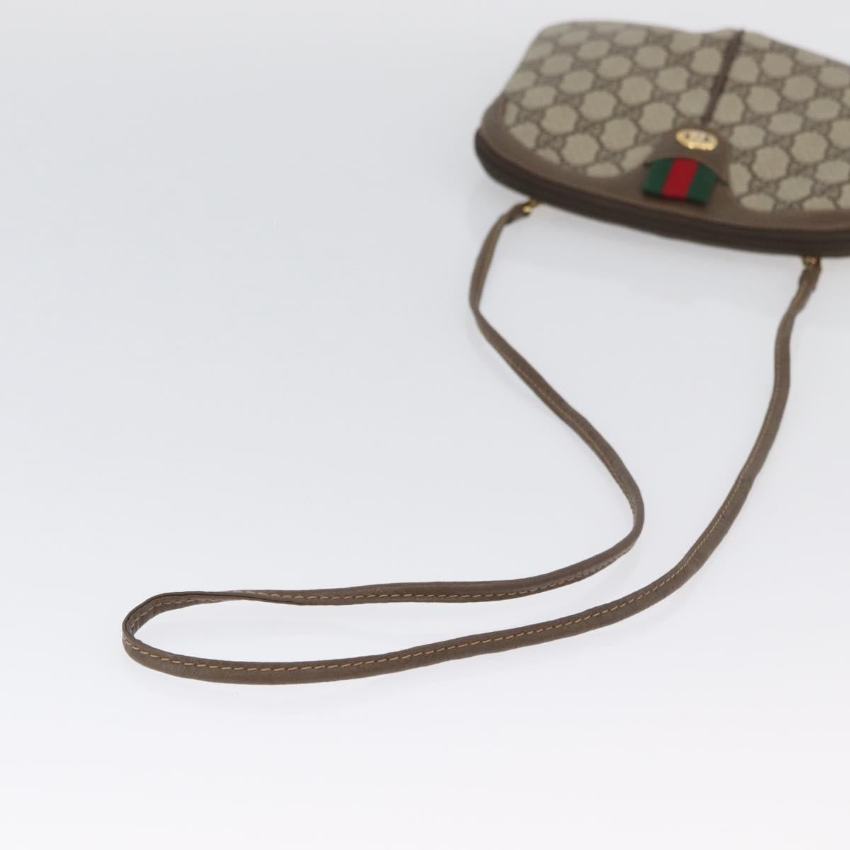 GUCCI GG Supreme Web Sherry Line Bag PVC Beige Gold 904 02 047 Auth ep13699