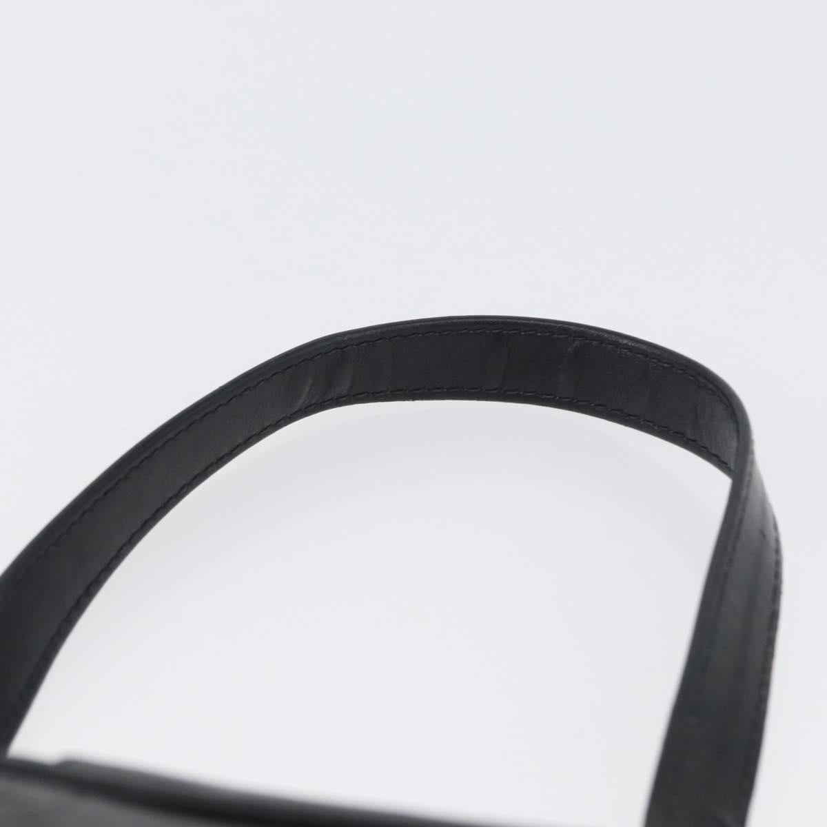 GUCCI GG Supreme Hand Bag Leather Black Gold Auth ep13702