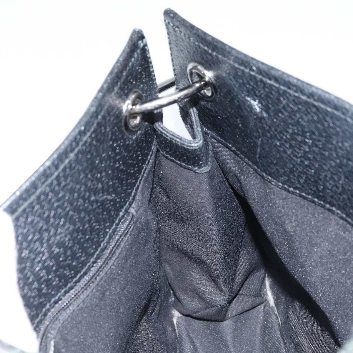 GUCCI GG Canvas Shoulder Bag Black Silver 120841 Auth ep13711
