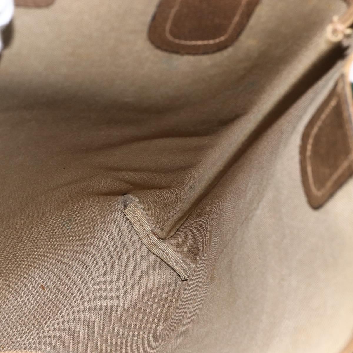 GUCCI GG Supreme Web Sherry Line Tote Bag PVC Beige 39 02 003 Auth ep13723