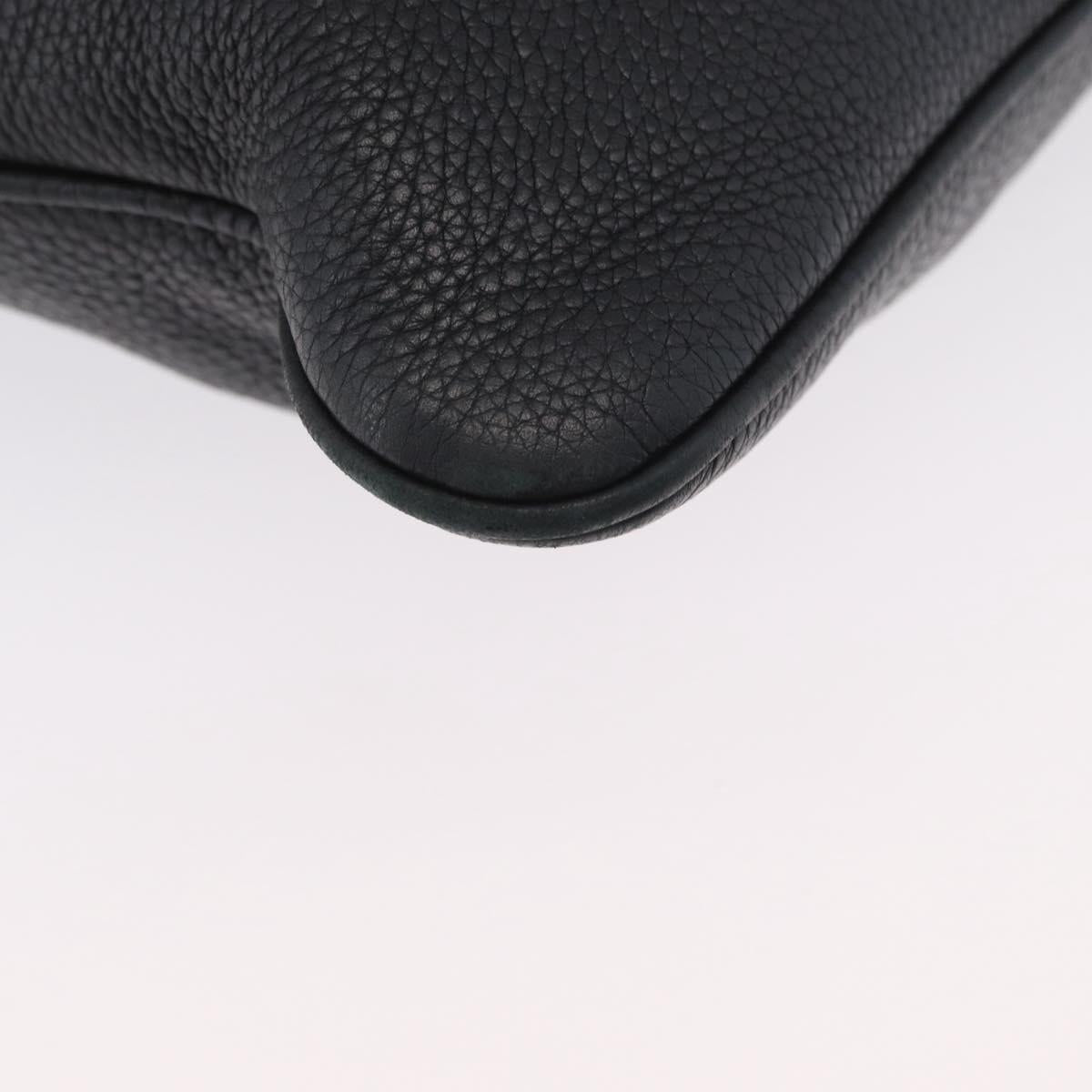 GUCCI Shoulder Bag Leather Black Silver 233329 Auth ep13736