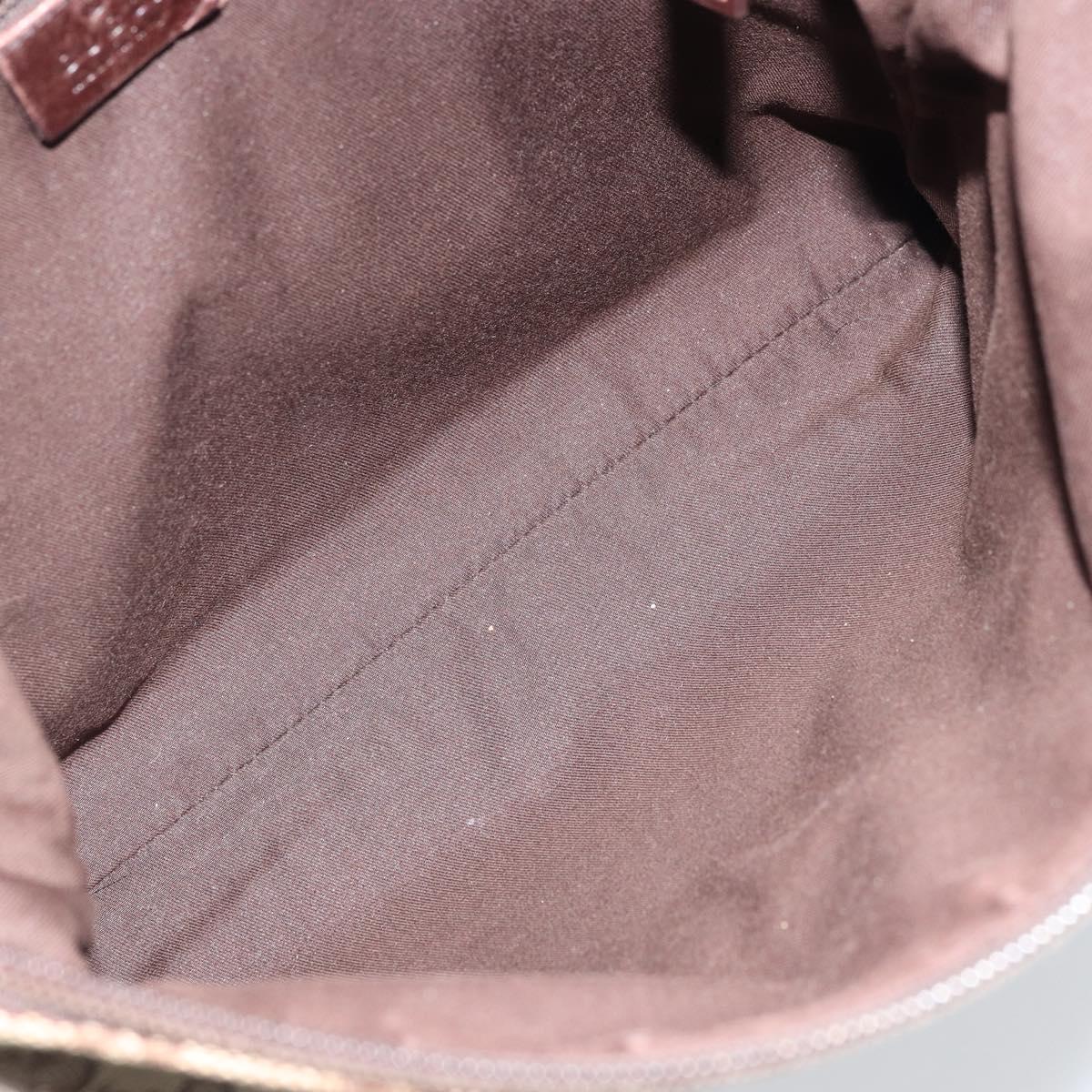 GUCCI GG Canvas Shoulder Bag Beige Silver 145857 Auth ep13742
