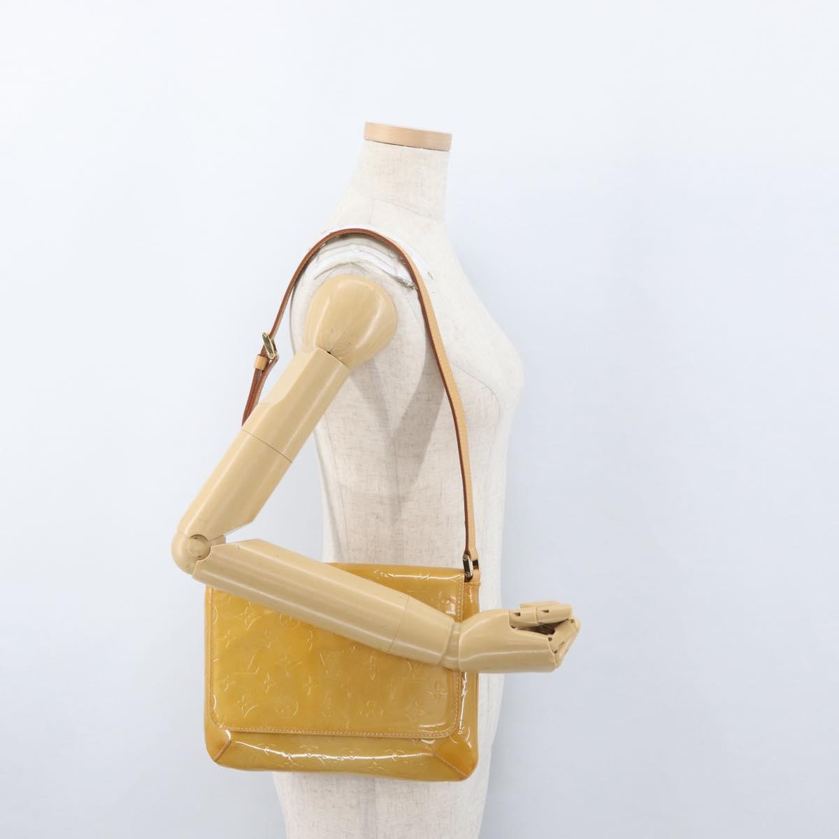 LOUIS VUITTON Monogram Vernis Thompson Street Bag Beige M91301 LV Auth ep13743A