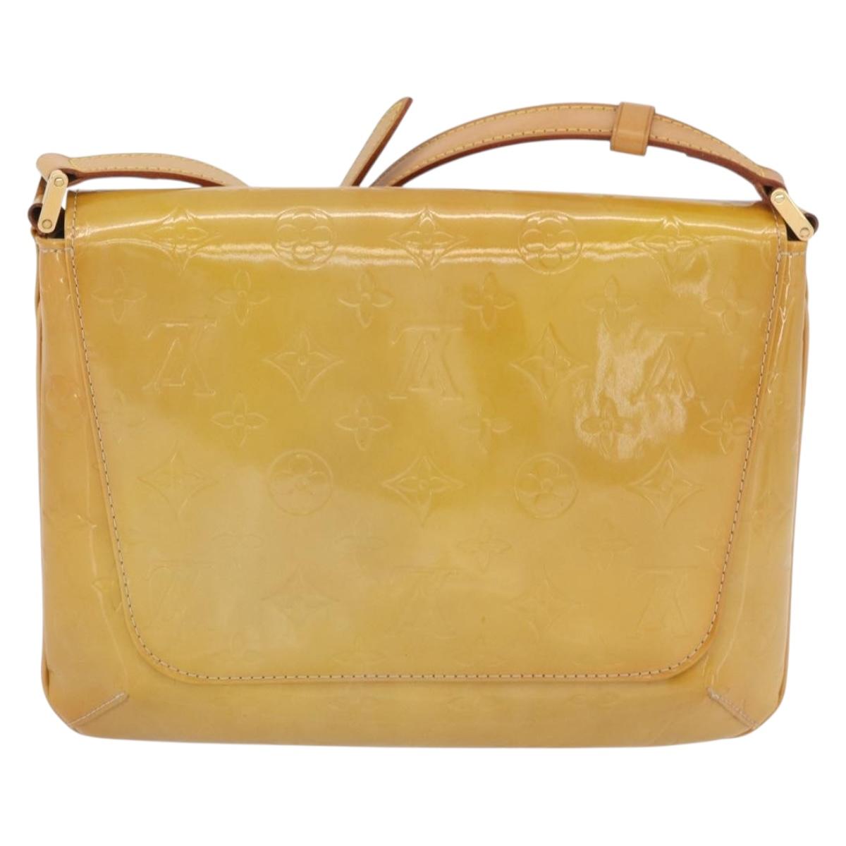 LOUIS VUITTON Monogram Vernis Thompson Street Bag Beige M91301 LV Auth ep13743A