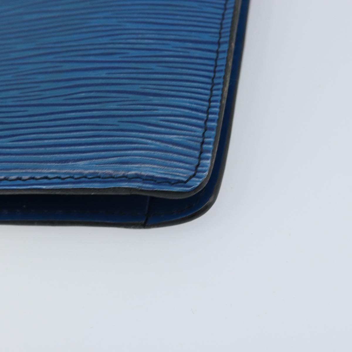 LOUIS VUITTON Epi Montaigne 23 Clutch Bag Blue M52665 LV Auth ep13746