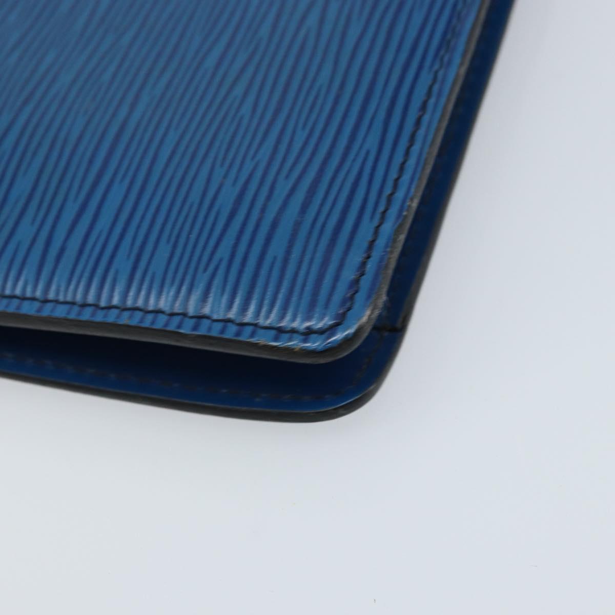 LOUIS VUITTON Epi Montaigne 23 Clutch Bag Blue M52665 LV Auth ep13746