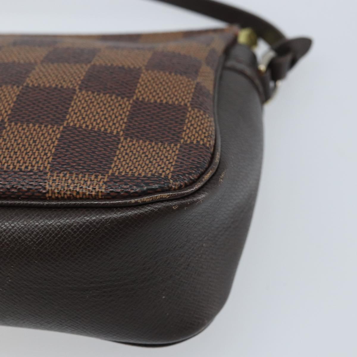 LOUIS VUITTON Damier Ebene Trousse makeup Pouch N51982 LV Auth ep13748