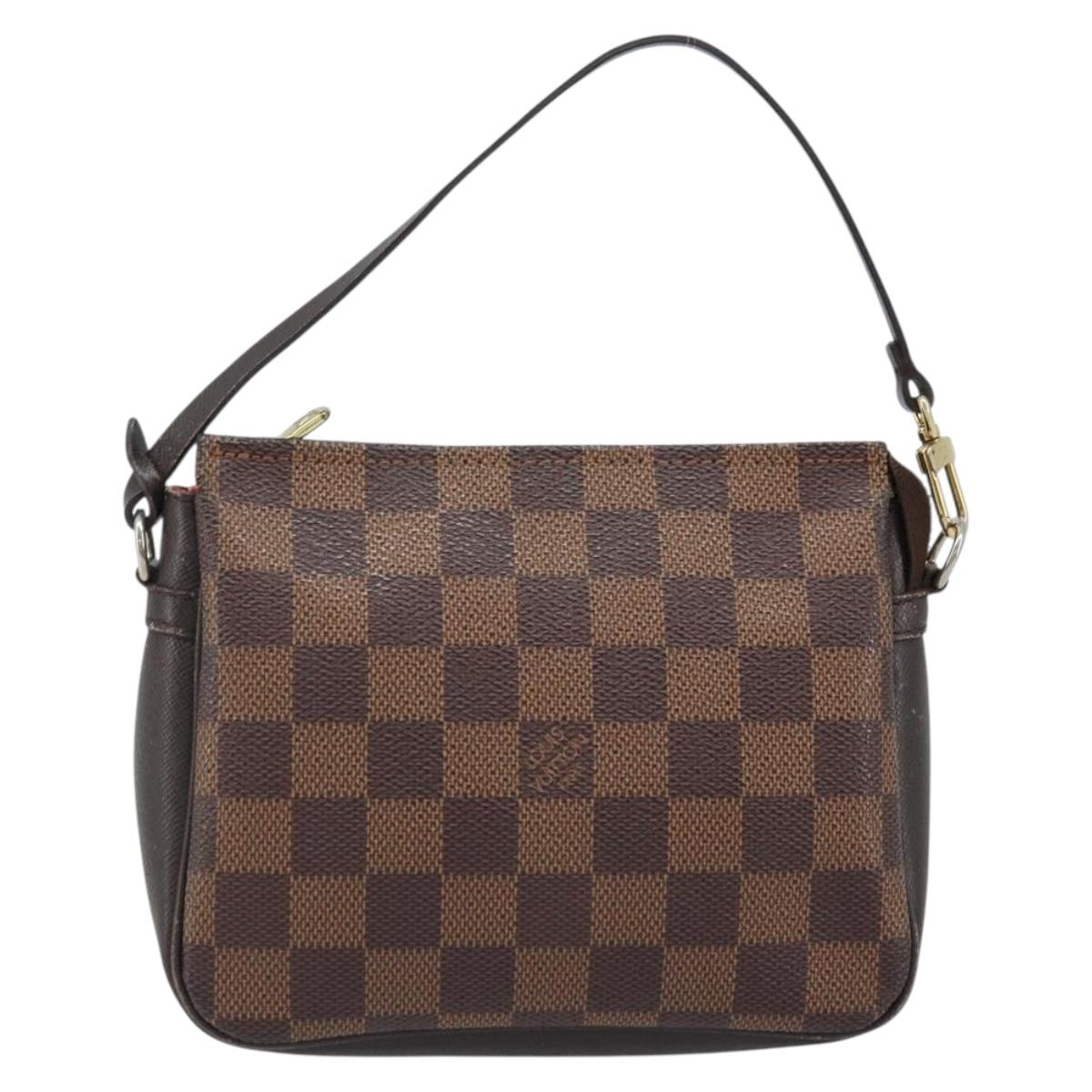 LOUIS VUITTON Damier Ebene Trousse makeup Pouch N51982 LV Auth ep13748
