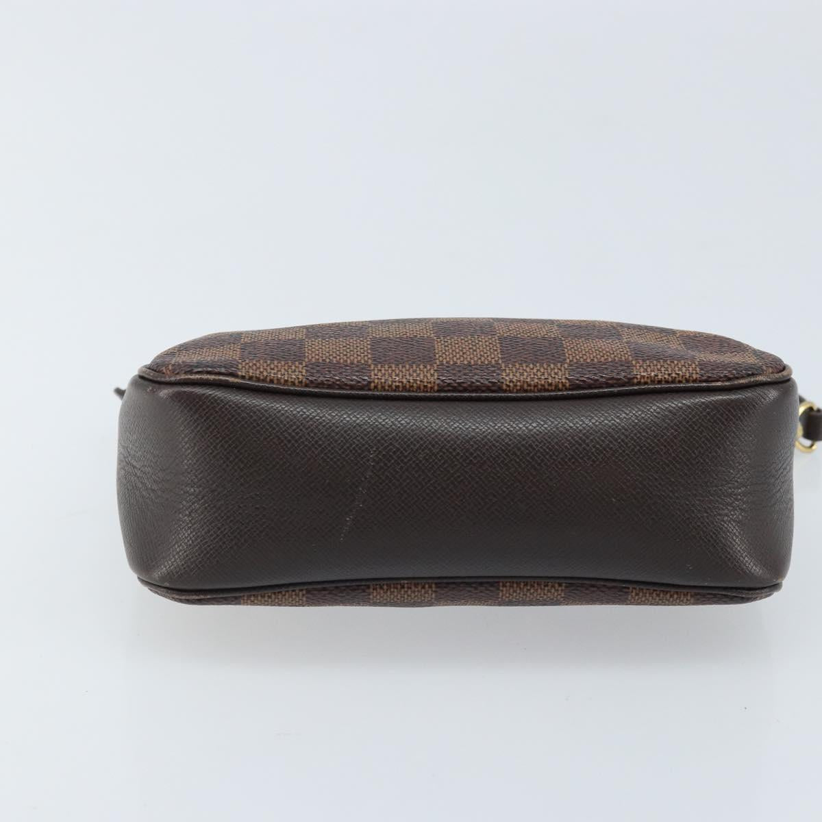 LOUIS VUITTON Damier Ebene Trousse makeup Pouch N51982 LV Auth ep13748