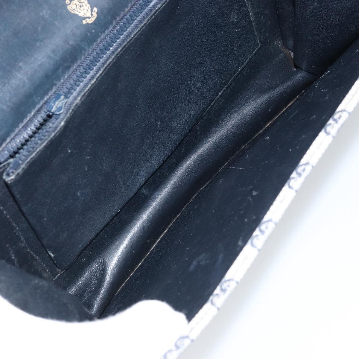 GUCCI GG Supreme Sherry Line Shoulder Bag PVC Navy Gold Auth ep13751