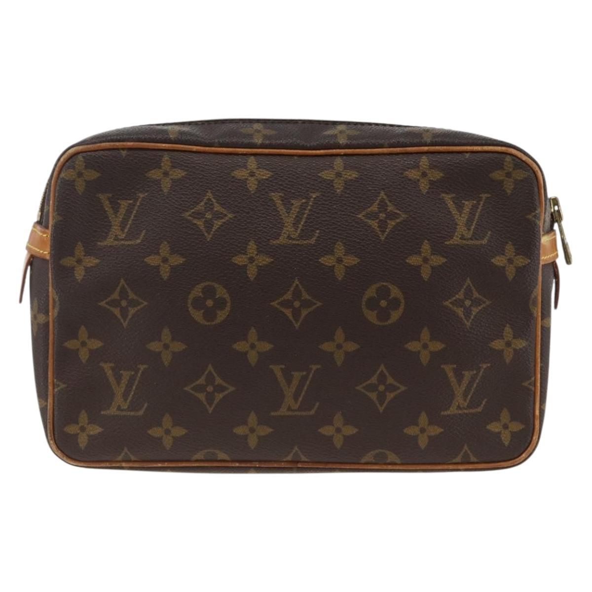 LOUIS VUITTON Monogram Compiegne 23 Clutch Bag M51847 LV Auth ep13753