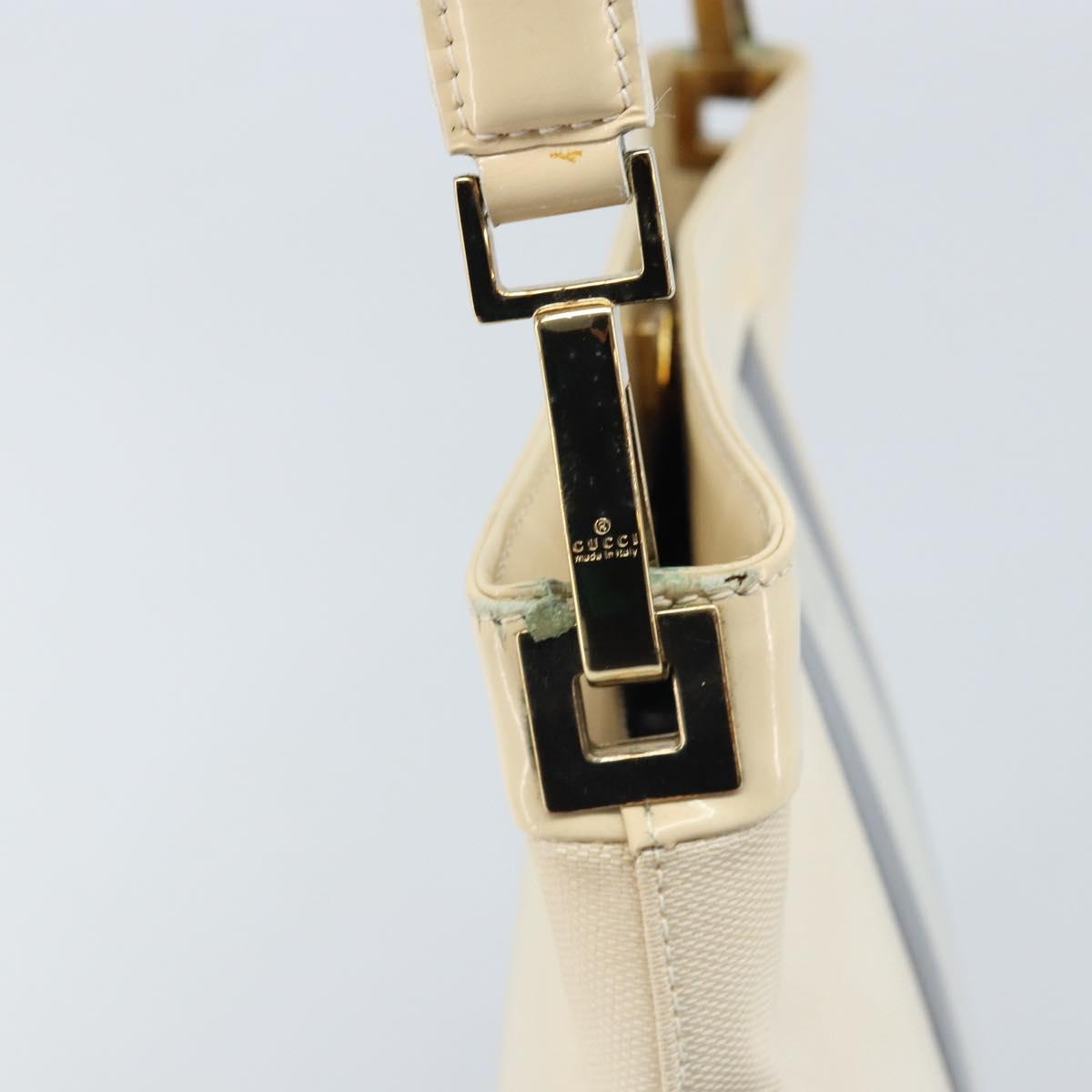 GUCCI Shoulder Bag Canvas White Gold 001 4231 Auth ep13756