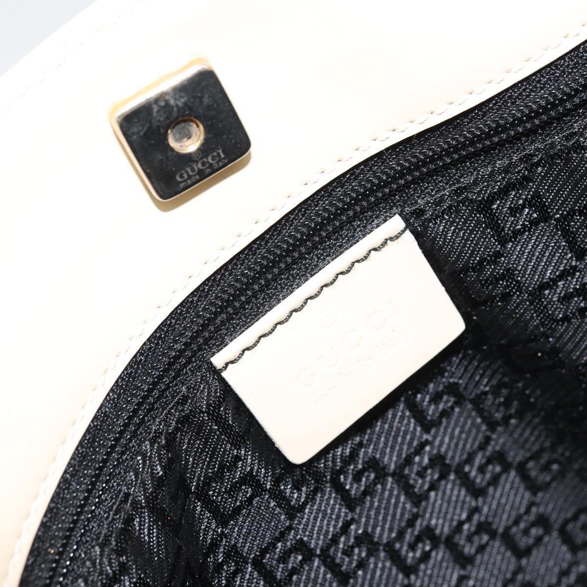GUCCI Shoulder Bag Canvas White Gold 001 4231 Auth ep13756