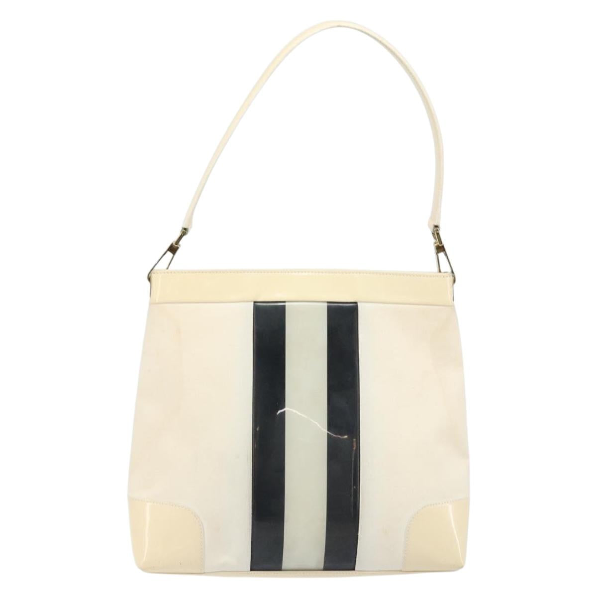 GUCCI Shoulder Bag Canvas White Gold 001 4231 Auth ep13756