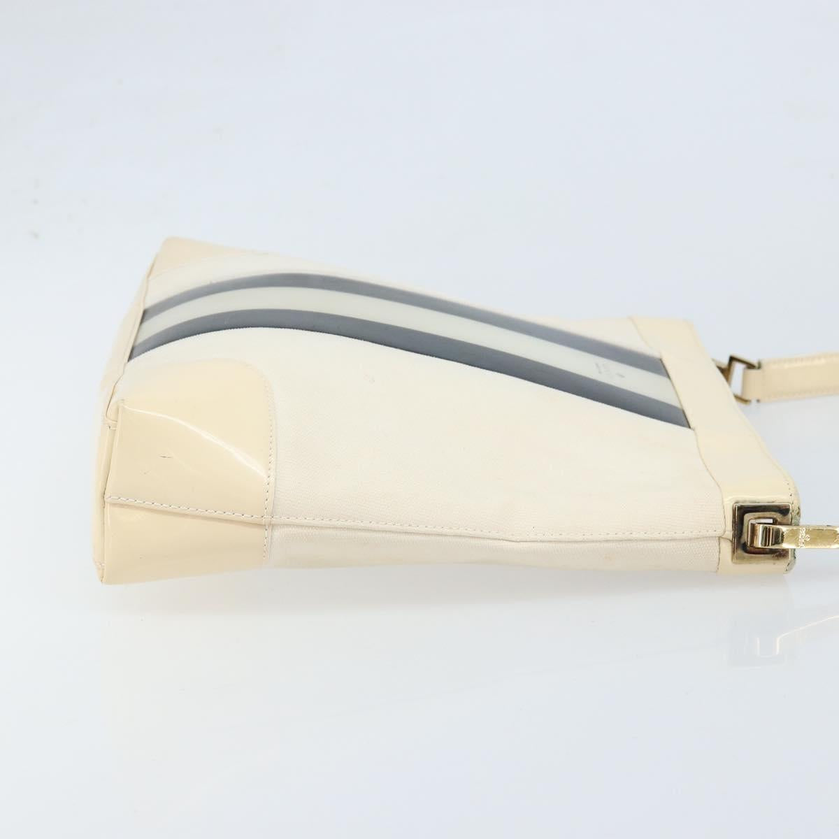 GUCCI Shoulder Bag Canvas White Gold 001 4231 Auth ep13756