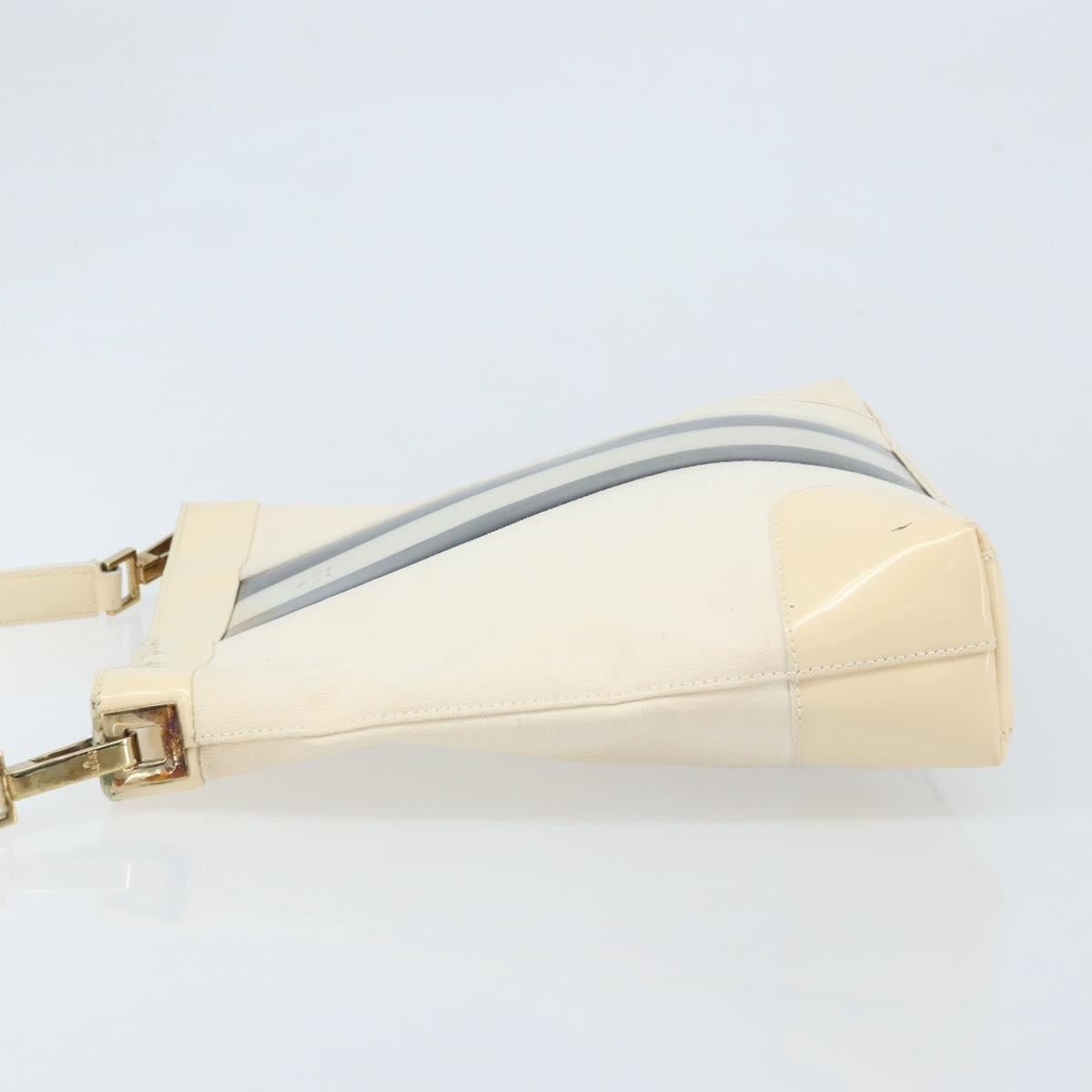GUCCI Shoulder Bag Canvas White Gold 001 4231 Auth ep13756
