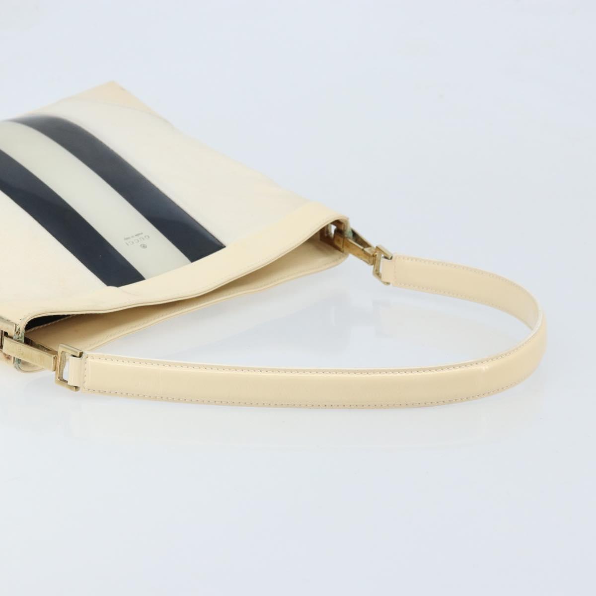 GUCCI Shoulder Bag Canvas White Gold 001 4231 Auth ep13756