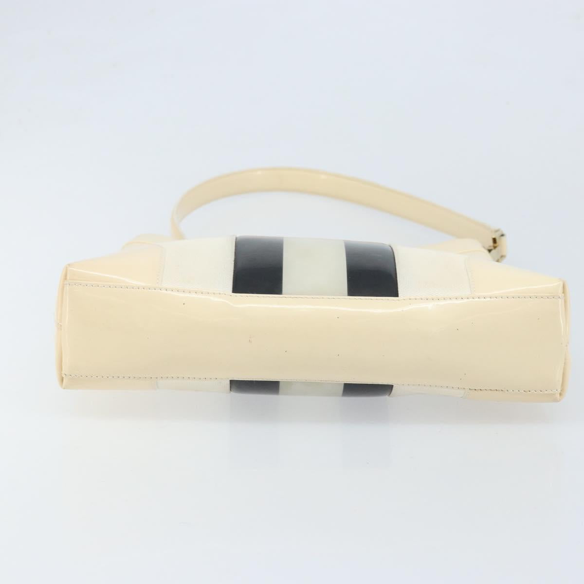 GUCCI Shoulder Bag Canvas White Gold 001 4231 Auth ep13756