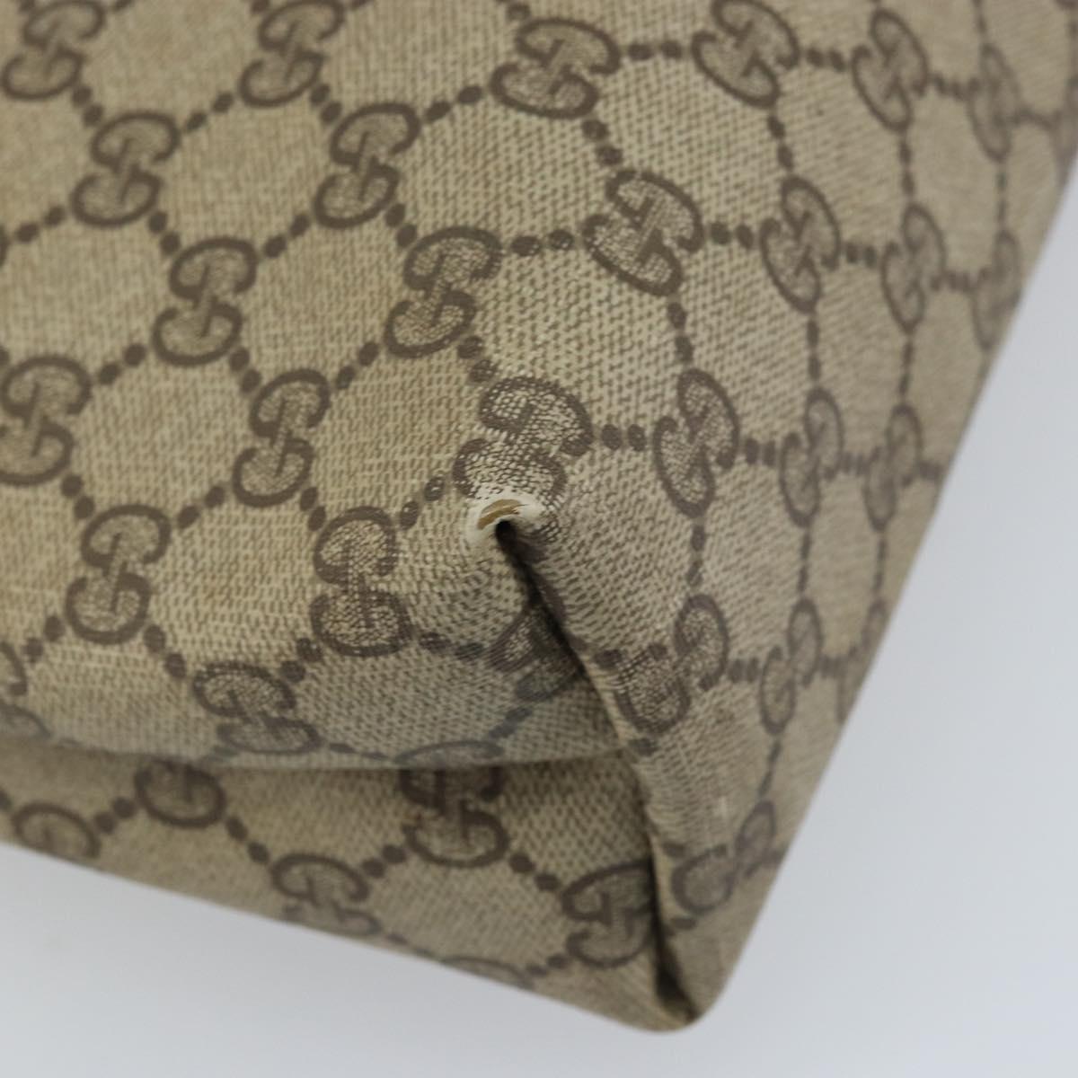 GUCCI GG Supreme Web Sherry Line Tote Bag PVC Beige 39 02 003 Auth ep13759