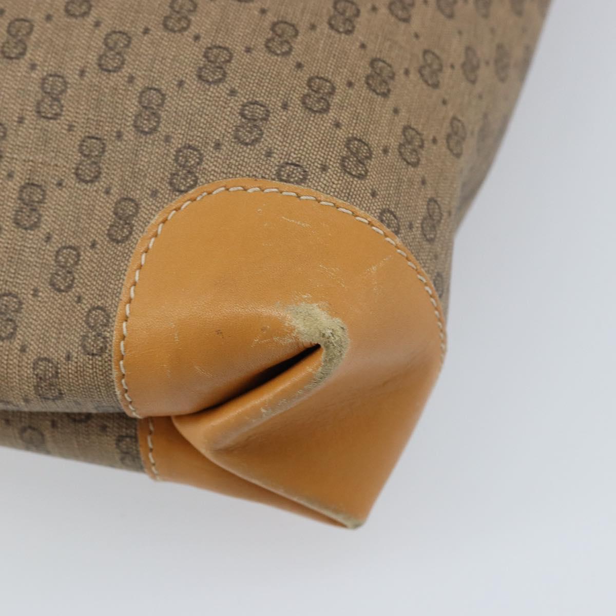 GUCCI Micro GG Supreme Tote Bag PVC Beige Gold 002 098 0057 Auth ep13772