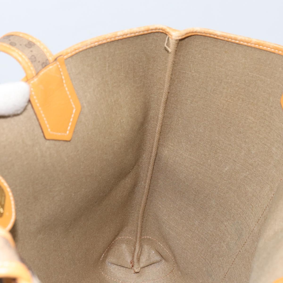 GUCCI Micro GG Supreme Tote Bag PVC Beige Gold 002 098 0057 Auth ep13772