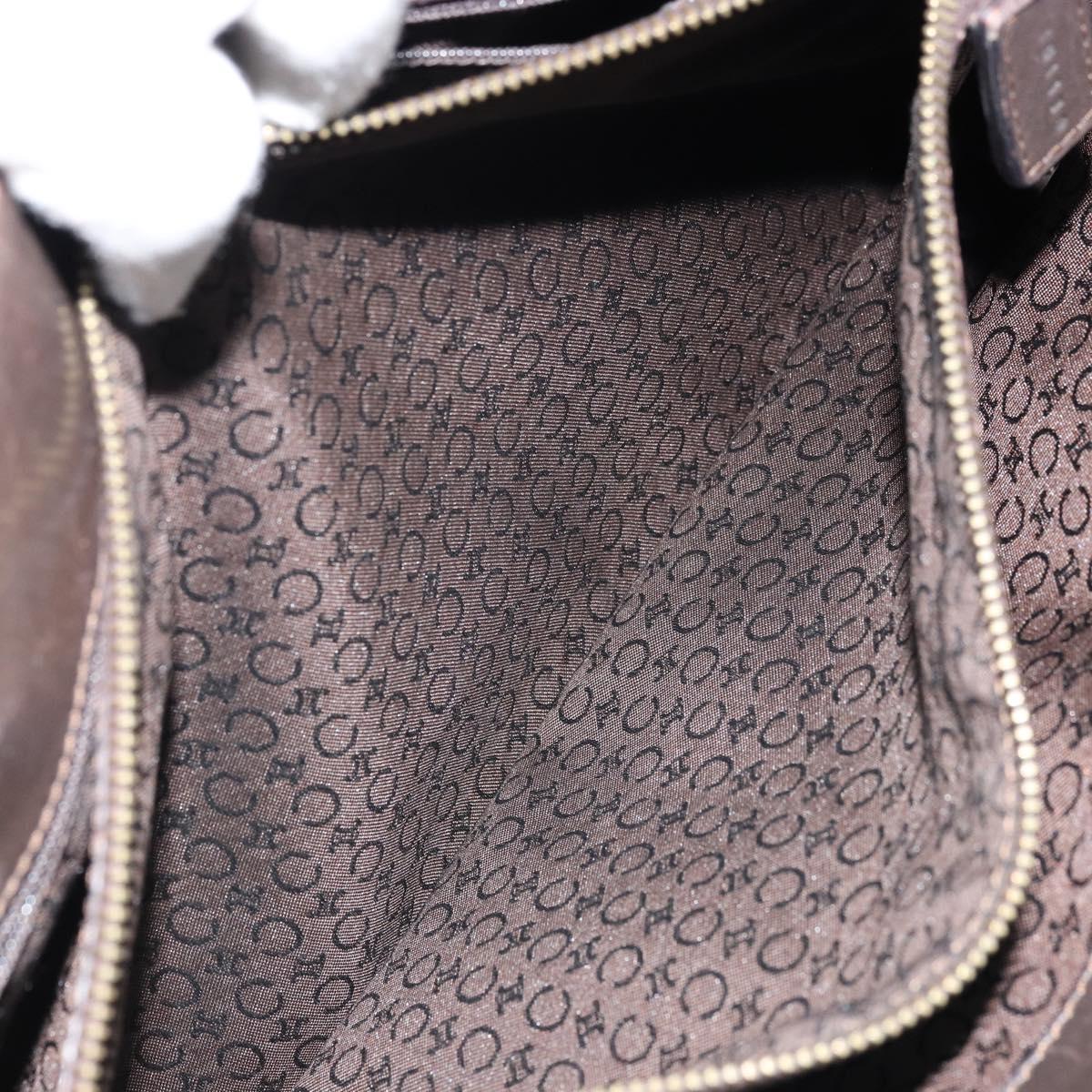 CELINE C Macadam Canvas Tote Bag Ivory Gold Auth ep13774